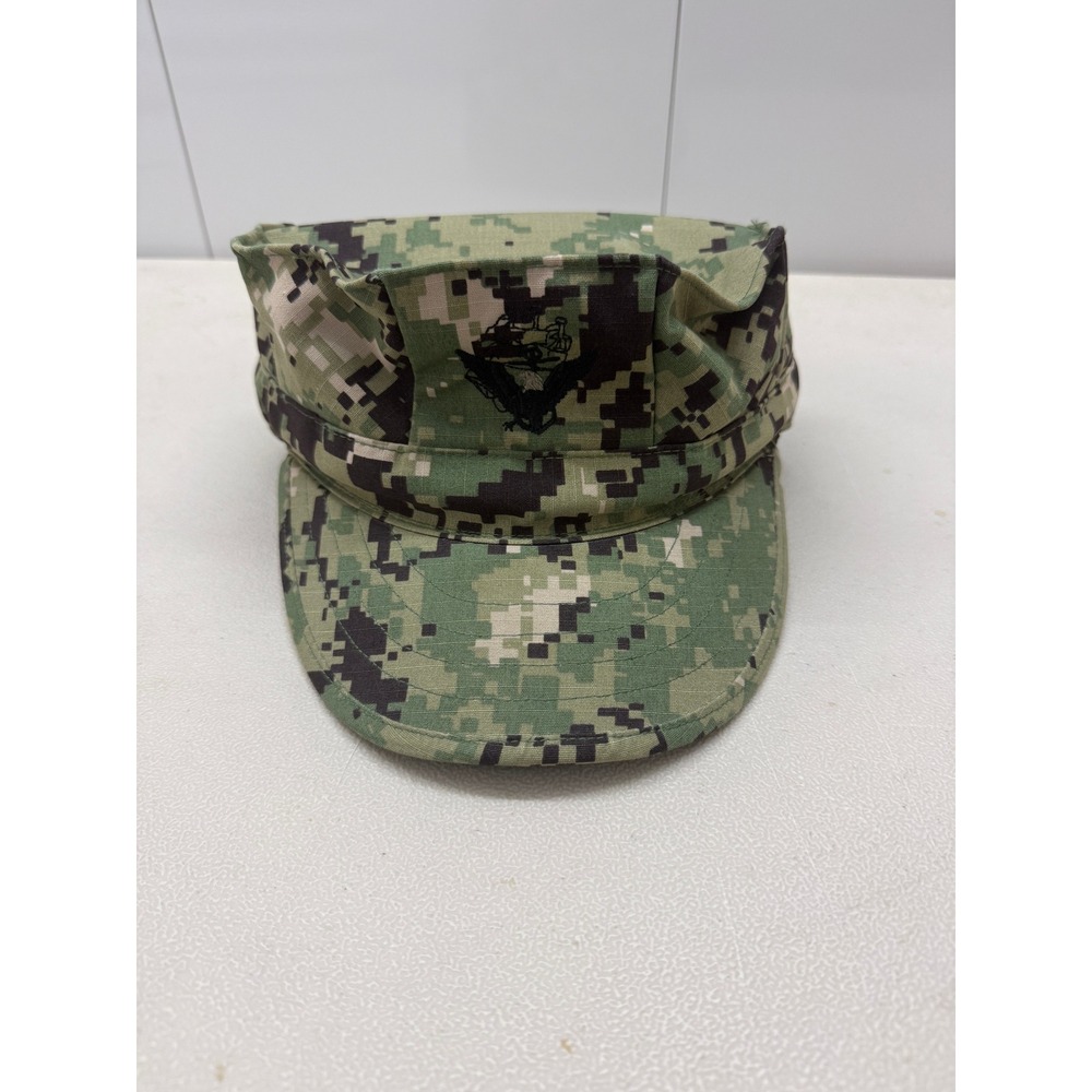 US Navy NWU Type III AOR2 Digital Camo Utility Cap 8 Point Cover Size 7 1/4